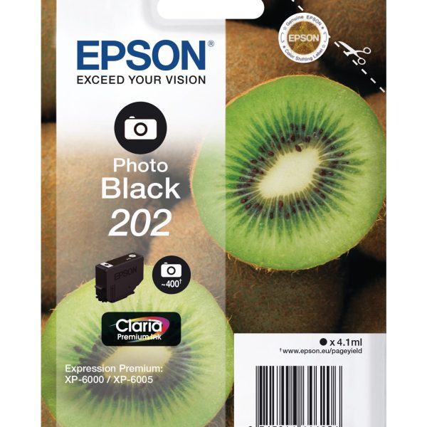 EPSON Tintenpatrone 202 ph.schwarz T02F140 XP-6000/6005 400 Seiten