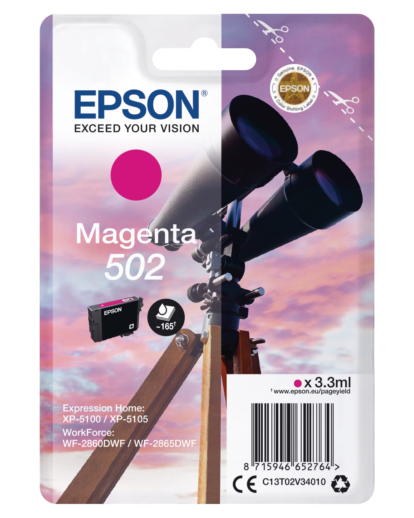 EPSON-T02V340-8715946652764 EPSON Tintenpatrone 502 magenta T02V340 WF-2860/XP-5100 160 Seiten – Hochwertig & günstig bei ShopDeca