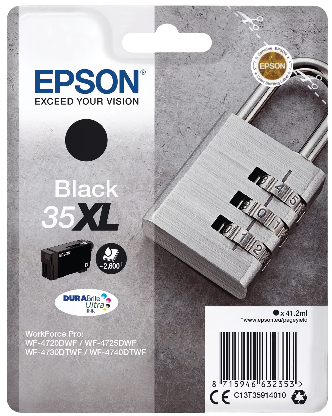 EPSON-T359140-8715946632353 EPSON Tintenpatrone XL schwarz T359140 WF-4720/4725DWF 2600 Seiten – Hochwertig & günstig bei ShopDeca