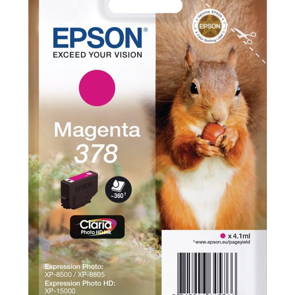 EPSON Tintenpatrone 378 magenta T378340 XP-8500/8505/15000 360 Seiten