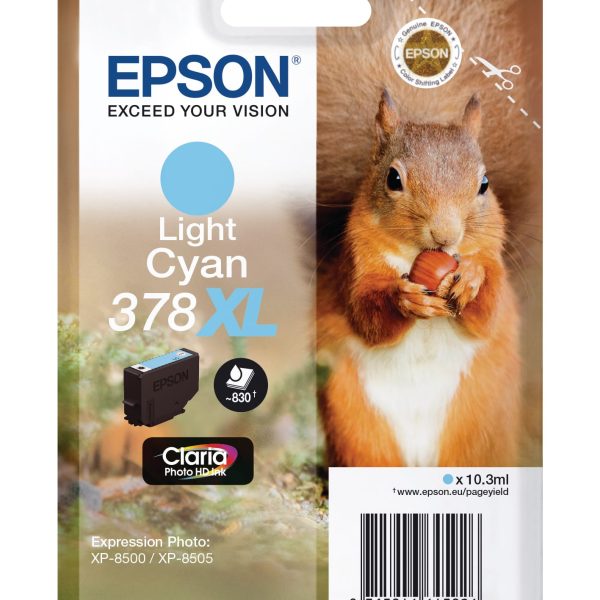 EPSON Tintenpatrone 378XL light cyan T379540 XP-8500/8505 830 Seiten