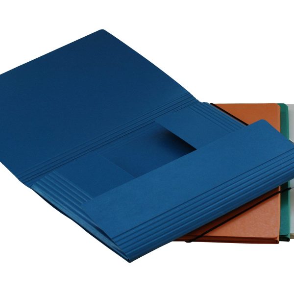 EROLA Gummibandmappe 650my A4 33299 assortiert Pressspan 3 Klappen