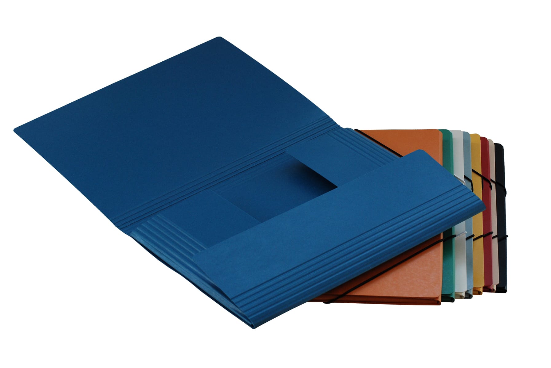 EROLA-33299-7612532050335 EROLA Gummibandmappe 650my A4 33299 assortiert Pressspan 3 Klappen – Hochwertig & günstig bei ShopDeca