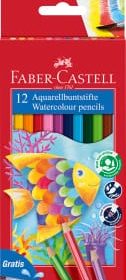 FABER-CASTELL Farbstift Kinder Aquarell 114413 12er Etui