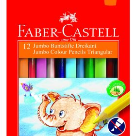 FABER-CASTELL Farbstifte dreikant Jumbo 116501 5.4mm, 12er Karton