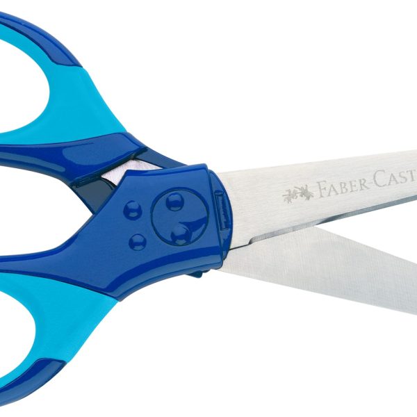 FABER-CASTELL Grip Schulschere 181549 inkl. Klingenschutz, blau