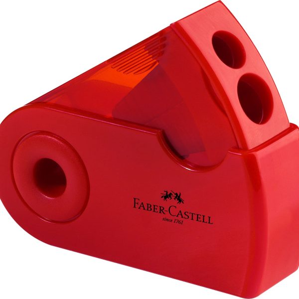 FABER-CASTELL Doppelspitzdose SLEEVE 182701 rot/blau