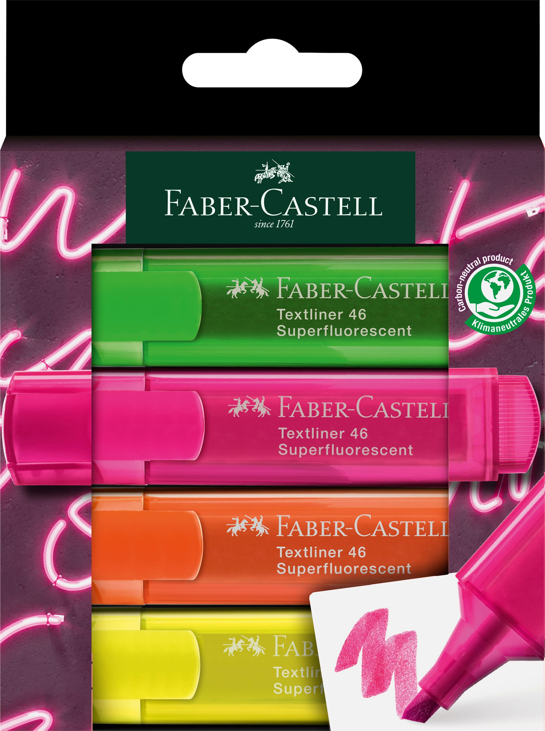FABER-CASTELL-254600-4005402546008 FABER-CASTELL Textliner TL 46 254600 4er Etui GenZ – Hochwertig & günstig bei ShopDeca