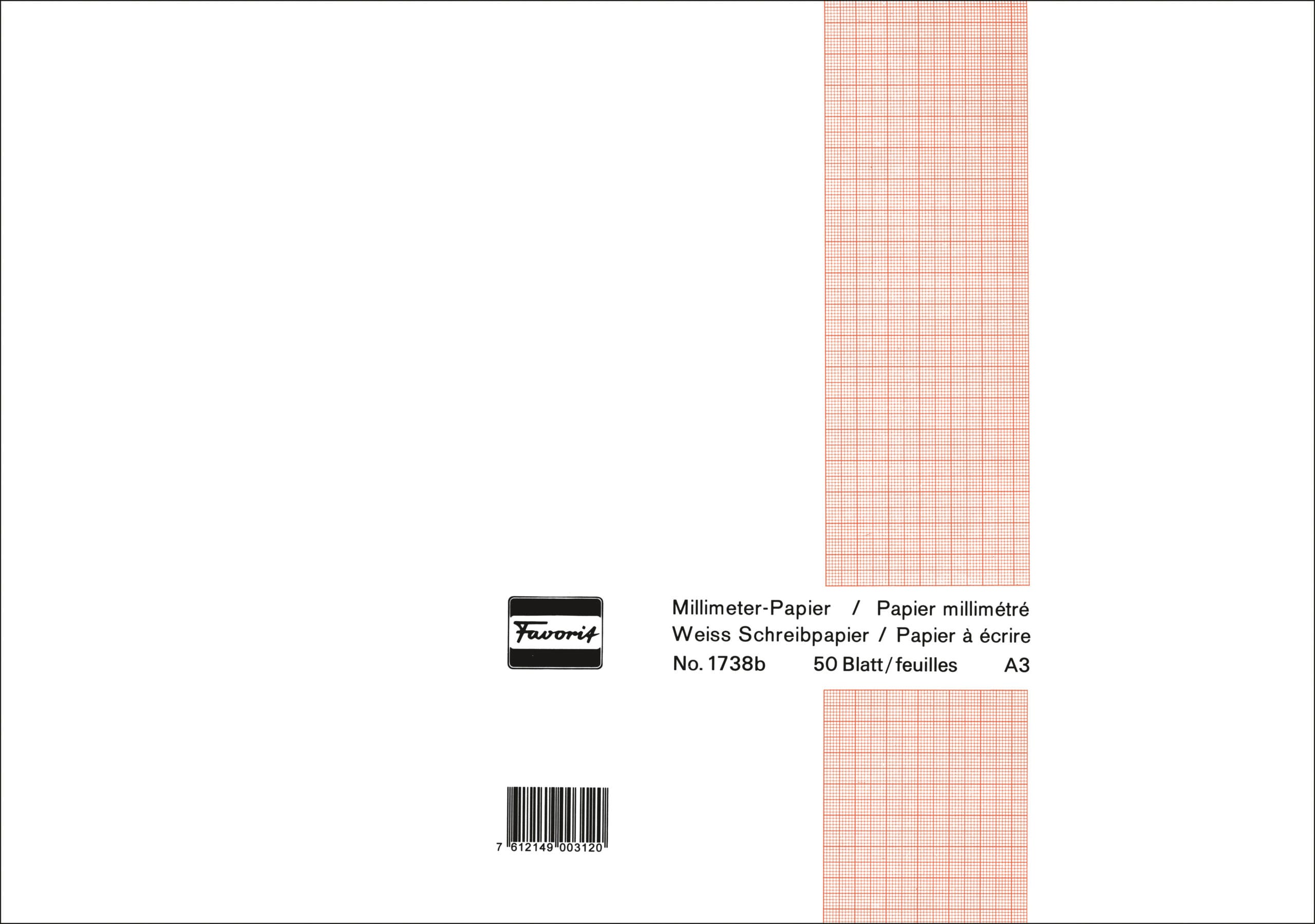 FAVORIT-1738-B-7612149003120 FAVORIT Block A3 1738 B weiss 80g 50 Blatt – Hochwertig & günstig bei ShopDeca