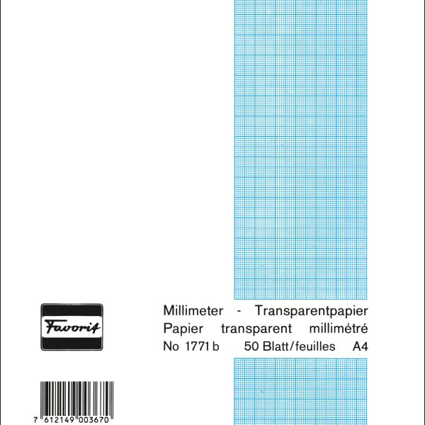 FAVORIT Block A4 1771 B transparent 65g 50 Blatt