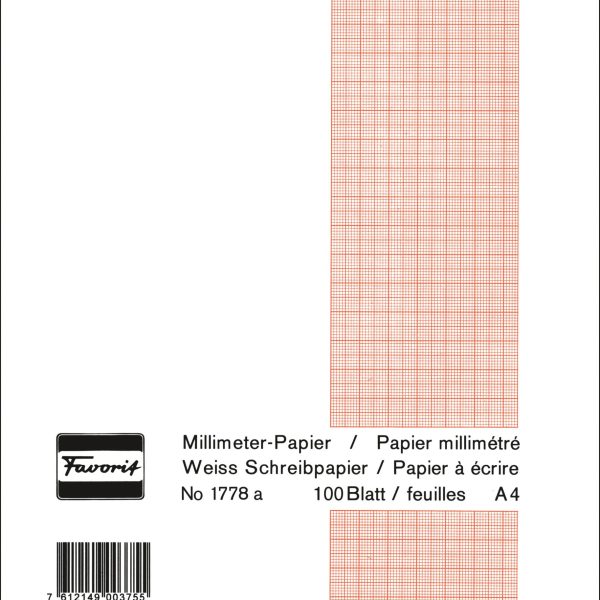 FAVORIT Block A4 1778 A weiss, 80g 100 Blatt