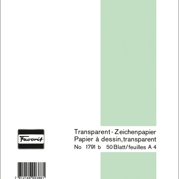 FAVORIT Transparentpapier A4 1791 B 60/65g 50 Blatt