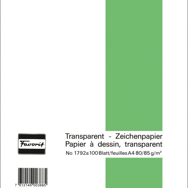 FAVORIT Transparentpapier A4 1792 A 80/85g 100 Blatt