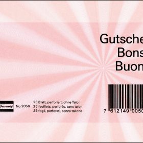 FAVORIT Gutscheine A6 2056 ROT rot 25 Blatt