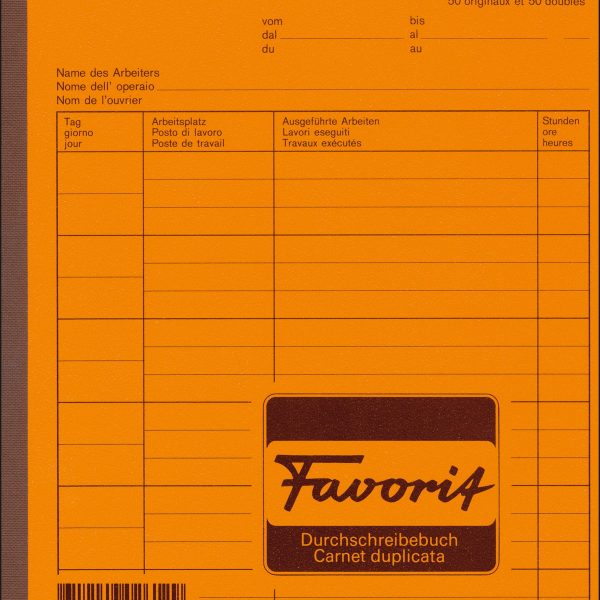 FAVORIT Wochen-Rapport D/F/I A5 507 weiss 50x2 Blatt
