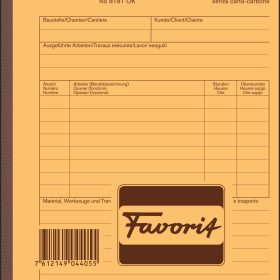 FAVORIT Regierapport D/F/I A5 8181 OK weiss 50x2 Blatt