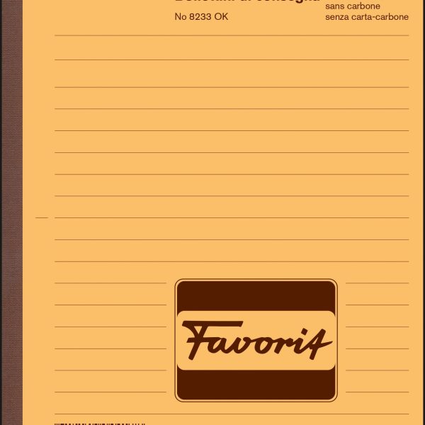 FAVORIT Lieferscheine D/F/I A5 8233OK rot/gelb/weiss 50x3 Blatt