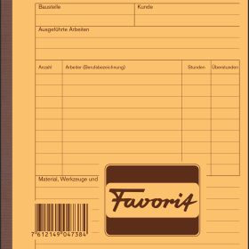 FAVORIT Regierapport Deutsch A5 9183 OK weiss 50x3 Blatt