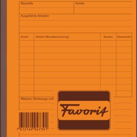 FAVORIT Tages-Rapport D A5 9186 weiss/weiss 50x2 Blatt