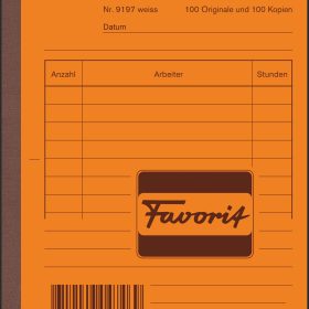 FAVORIT Tages-Rapport D A6 9197 W weiss/weiss 100x2 Blatt