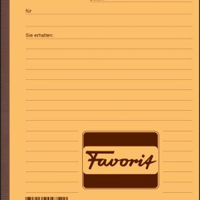 FAVORIT Formularbuch Lieferscheine A5 9231 OK Durchschreibepapier 50x2 Blatt