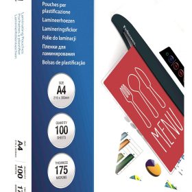 FELLOWES Laminiertasche A4 5308703 glanz, 175my 100 Stk