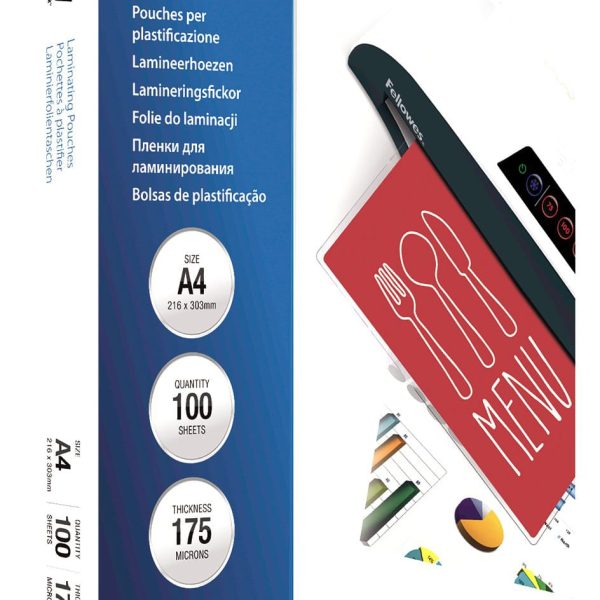 FELLOWES Laminiertasche A4 5308703 glanz, 175my 100 Stk