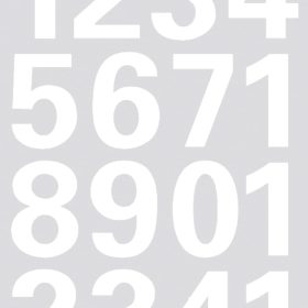 HERMA Zahlenetiketten 25mm 4170 weiss, 1-9