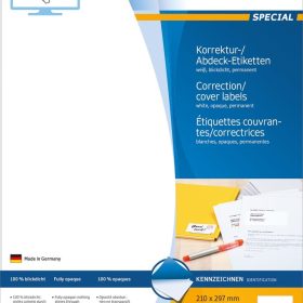HERMA Etiketten SPECIAL 210x297mm 4230 weiss,perm. 25 St./25 Bl.