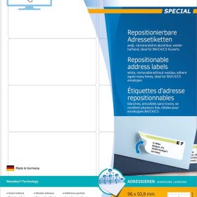 HERMA Etiketten SPECIAL 96x50.8mm 4349 weiss,non-perm. 250 St./25 Bl.