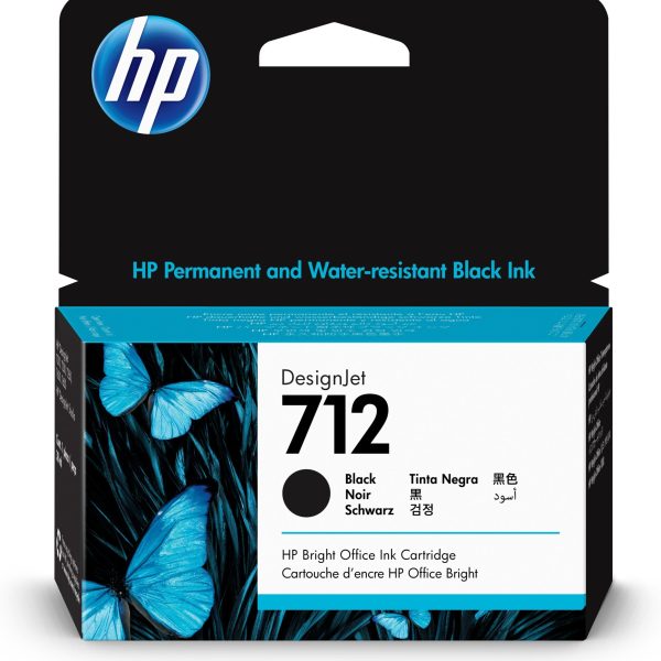 HP Tintenpatrone 712 black 3ED70A DesignJet T230/250/630 38ml