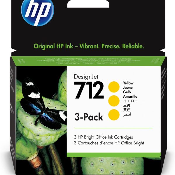 HP Tintenpatrone 712 yellow 3ED79A DesignJet T230/250/630 3x29ml