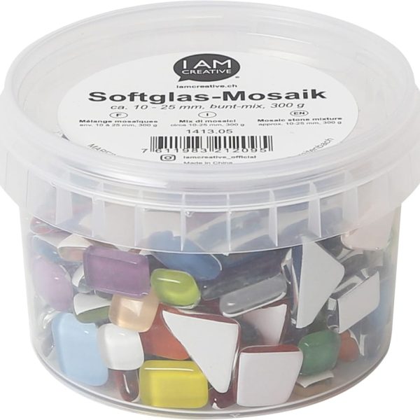 I AM CREATIVE Soft Glas Poly 1413.05 Bunt Mix, 300g
