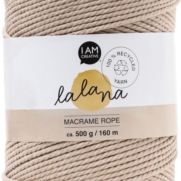 I AM CREATIVE Macrame Rope 6203.03 beigee 2mm, 500g