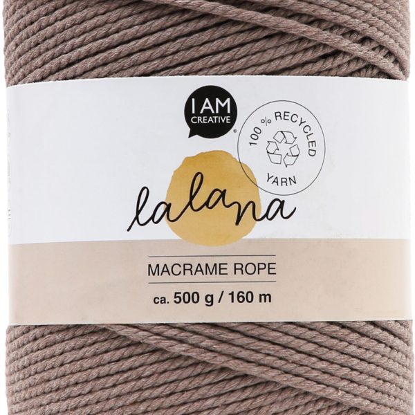 I AM CREATIVE Macrame Rope 6203.04 coffee 2mm, 500g