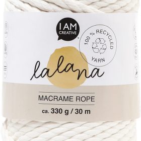 I AM CREATIVE Macrame Rope 6205.02 cream 5mm, 330g