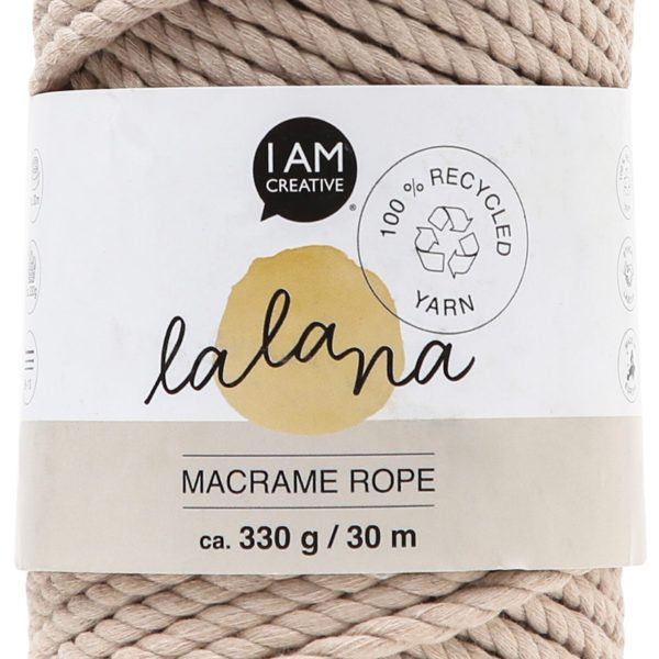 I AM CREATIVE Macrame Rope 6205.03 beige 5mm, 330g