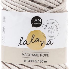 I AM CREATIVE Macrame Rope 6205.29 stone 5mm, 330g