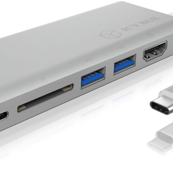 ICY BOX USB Type-C Notebook IB-DK4034-CP Dockingstation silver/white