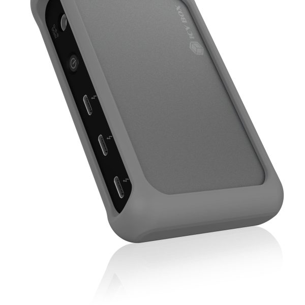 ICY BOX 4 Port Hub Thunderbolt4 Type-C IB-HUB801-TB4 85W PD Silicon Alu.Black