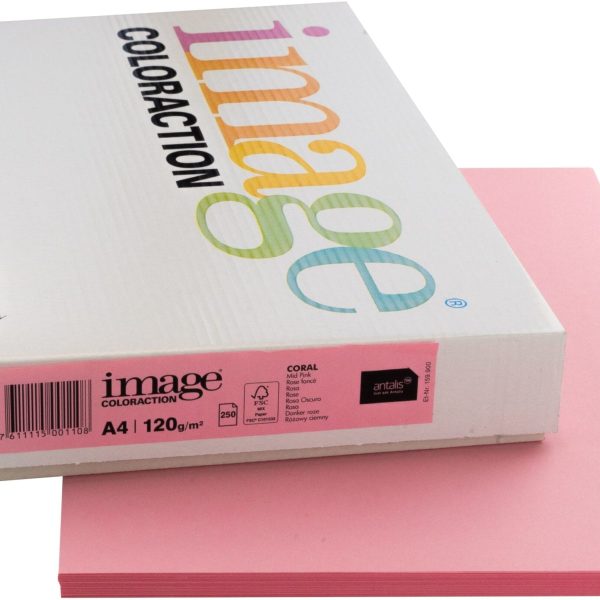 IMAGE COLORACTION Kopierpapier Coral A4 266662 120g, rosa 250 Blatt