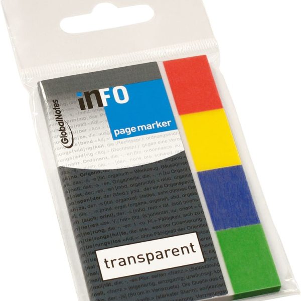 INFO Page Marker im Umschlag 5670-00 transp. 20x50mm, 4x40 Blatt