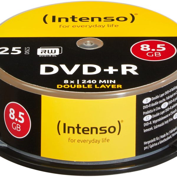 INTENSO DVD+R Cake Box 8.5GB 4311144 8X DL 25 PCS