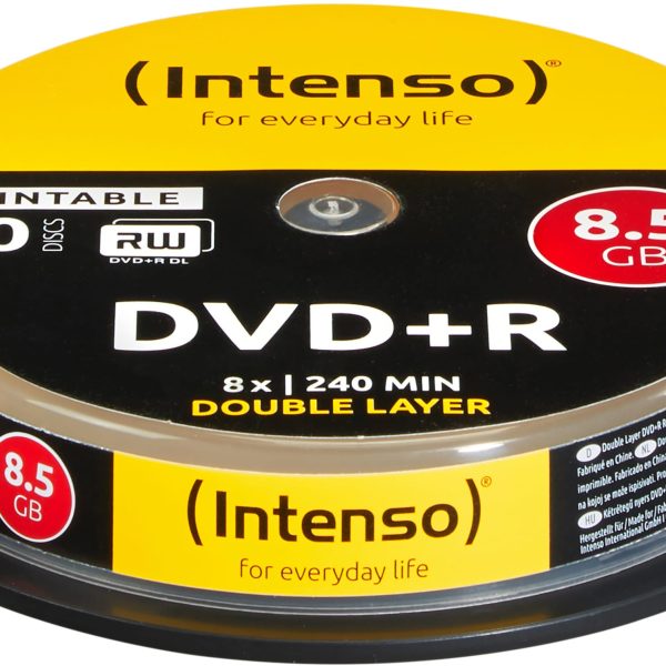 INTENSO DVD+R Cake Box 8.5GB 4381142 8X DL print. 10 PCS