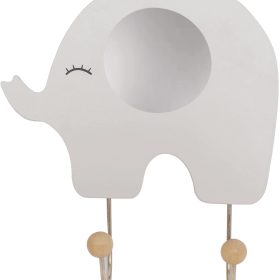JABADABADO Garderobe Elefant R16044 grau 17x18cm