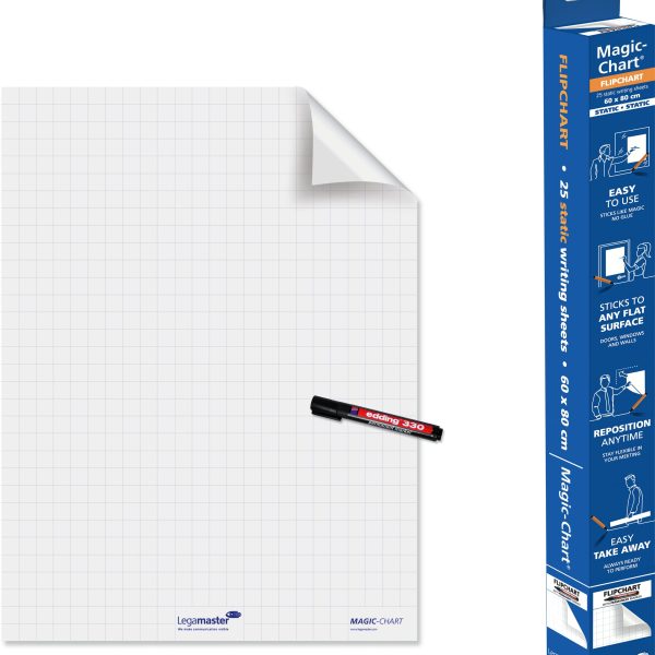 LEGAMASTER Magic-Chart Flipchart Folie 7-159000 60cm 25 Blatt