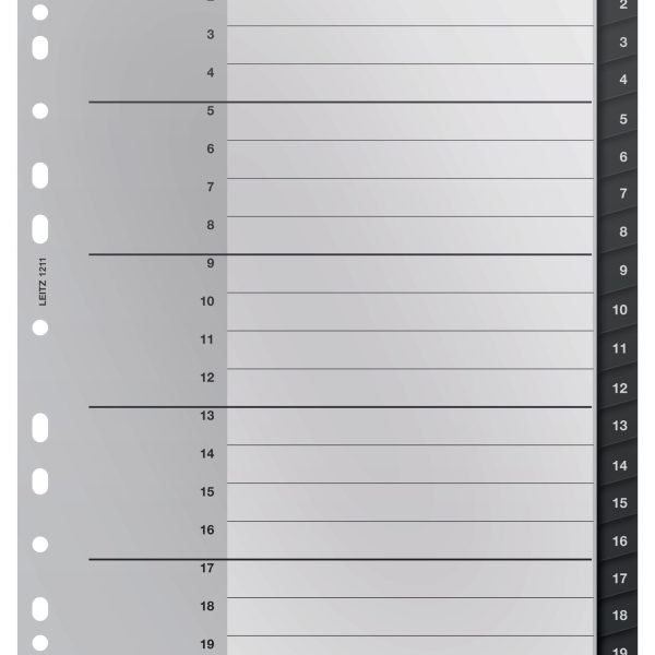 LEITZ Register PP Recycle A4+ 1211-00-00 schwarz 1-20