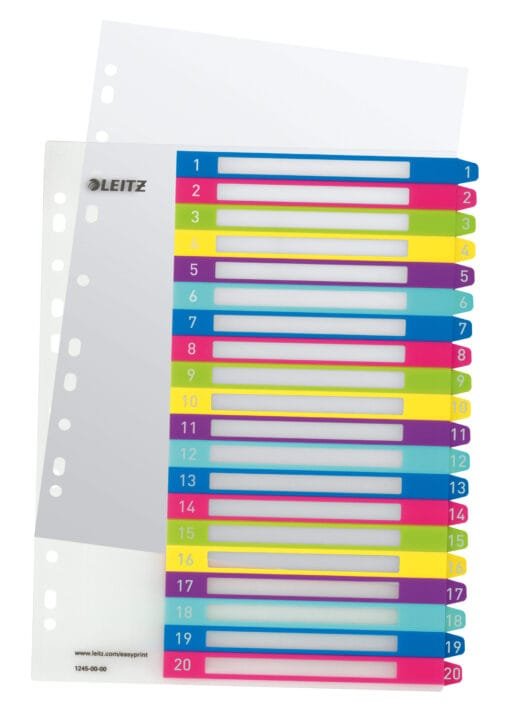 LEITZ Register PP WOW A4+ 12450000 multicolor 1-20