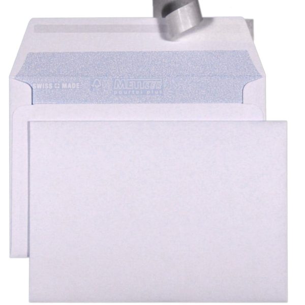 METTLER Couvert ohne Fenster C6 6066-80-S100 80g, ultraweiss 100 Stk.