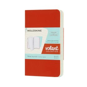 MOLESKINE Notizheft 2x 10.5x6.5cm 620480 liniert, korall/marine, 56 S.